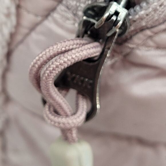 HP Fuzzy Mauve Pink Quilted Terry Cloth Zip Up Jacket - Picture 12 of 13